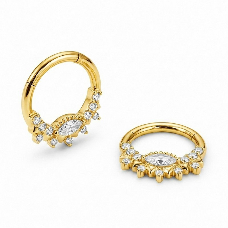 Piercing Anneau Clicker PVD Gold Mirrar Piercing Anneau Clicker PVD Gold Mirrar