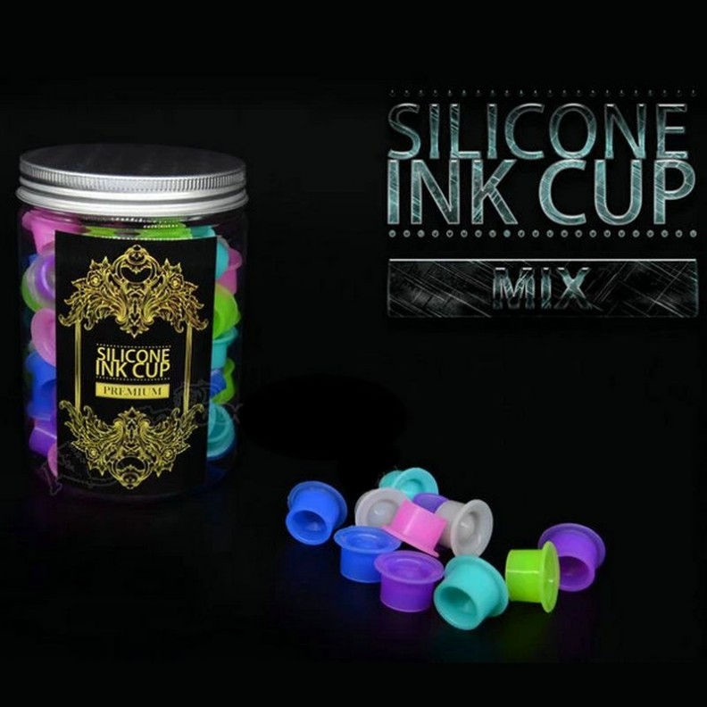 Ink Cups Silicone Premium par 100
