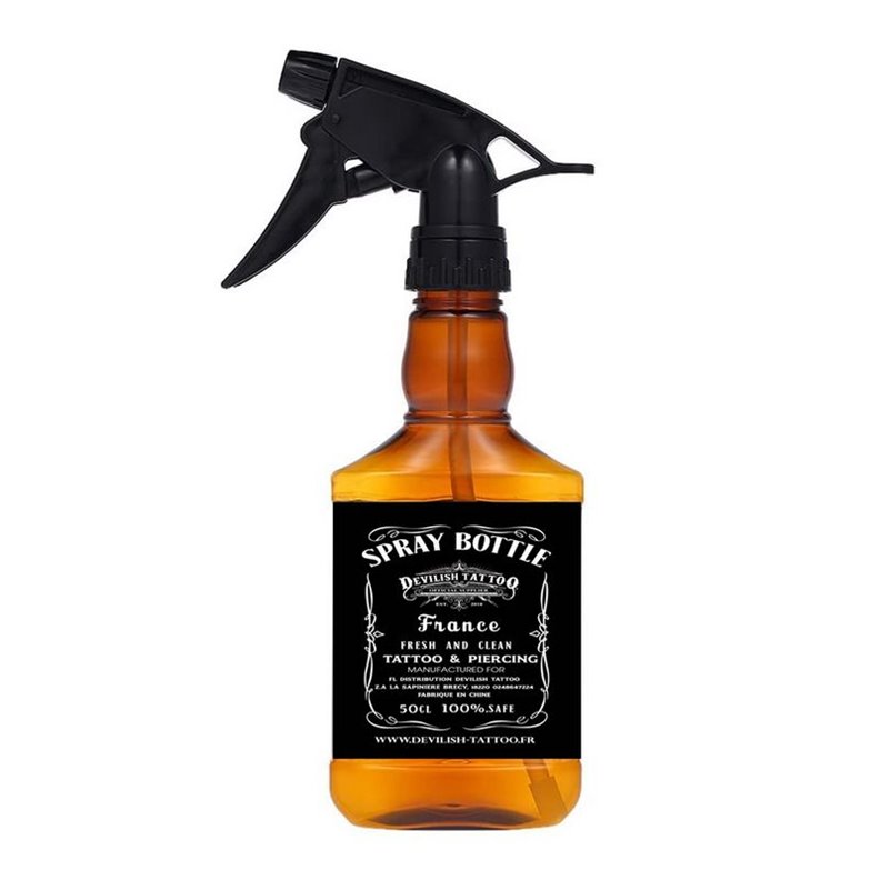 Bouteille à Spray Devilish Tattoo en forme de bouteille de Whisky