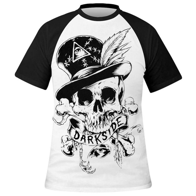 T-shirt DARKSIDE Homme - White Voodoo Skull