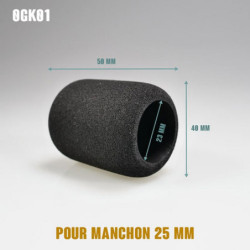 Surmanchon en mousse Ø40mm - Grip Ø25mm - Long 50mm