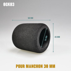 Surmanchon en mousse Ø45mm - Grip Ø30mm - Long 50mm