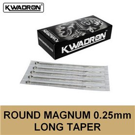 Aiguilles KWADRON Round magnum 0,25mm Long Taper - Par 50