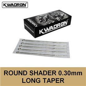 Aiguilles KWADRON Round Shader 0,30mm Long Taper - Par 50
