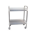 Servante en Inox sur roulettes - 2 plateaux