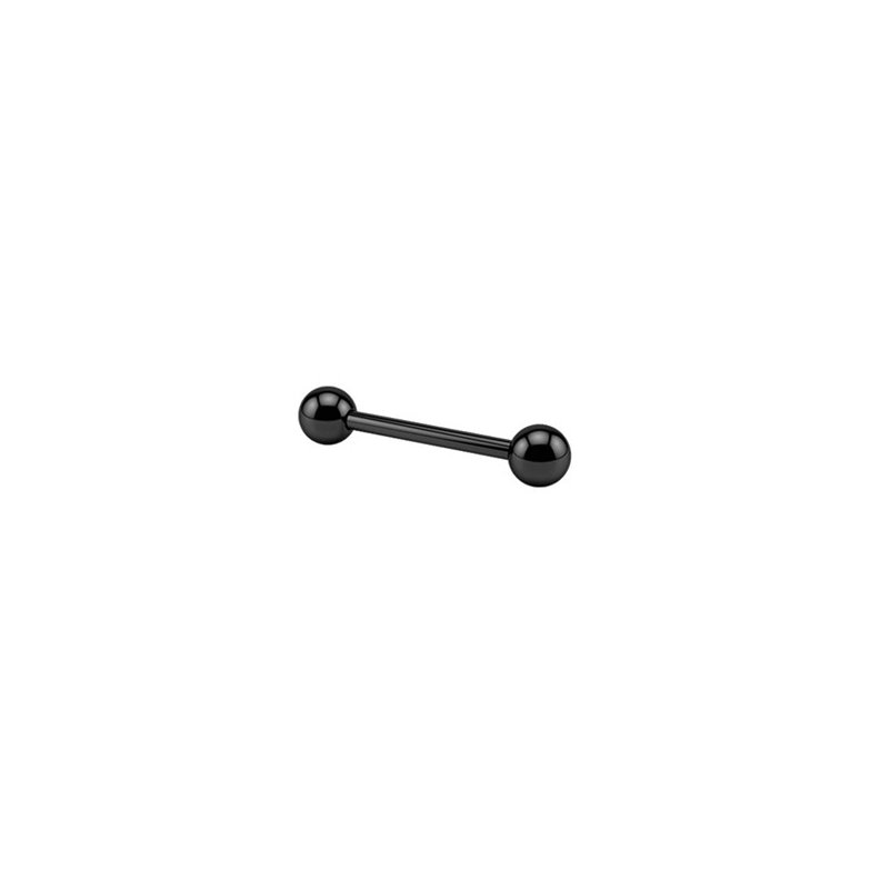 Bijoux piercing Barbells droit - Acier PVD noir